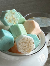 Load image into Gallery viewer, Gold Glittering Shimmering Sugar Shape Hex Drops Sugar Cubes for Coffee Tea Cocktails and More