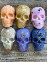 Load image into Gallery viewer, Sugar Skull Drops Sugar Cubes with Flavor & Real Flowers - Vanilla Lemon Cinnamon Butterfly Pea Rose Orange