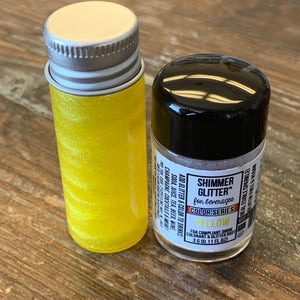 Yellow Shimmer Glitter Color Series Drinks for Cocktails Beer Wine Soda & More