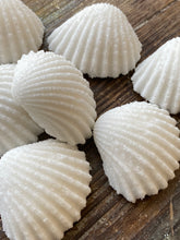 Load image into Gallery viewer, White Sea Shell Sugar Shape Drops Cubes for a Ocean Beach Themed Cup of Coffee Great for AirBNB VRBO Hosting Gift Wedding Coffee Bar Hotel