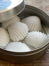 Load image into Gallery viewer, White Sea Shell Sugar Shape Drops Cubes for a Ocean Beach Themed Cup of Coffee Great for AirBNB VRBO Hosting Gift Wedding Coffee Bar Hotel