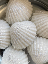 Load image into Gallery viewer, White Sea Shell Sugar Shape Drops Cubes for a Ocean Beach Themed Cup of Coffee Great for AirBNB VRBO Hosting Gift Wedding Coffee Bar Hotel