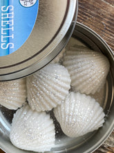 Load image into Gallery viewer, White Sea Shell Sugar Shape Drops Cubes for a Ocean Beach Themed Cup of Coffee Great for AirBNB VRBO Hosting Gift Wedding Coffee Bar Hotel