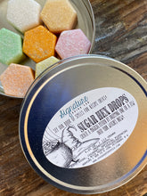 Load image into Gallery viewer, Hocus Pocus Shimmering Sugar Shape Hex Drops Sugar Cubes for Coffee Tea Cocktails Witch’s Brew and More