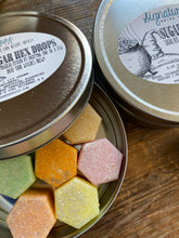 Load image into Gallery viewer, Hocus Pocus Shimmering Sugar Shape Hex Drops Sugar Cubes for Coffee Tea Cocktails Witch’s Brew and More