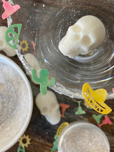 Load image into Gallery viewer, Metal Tin of Handcrafted Sugar Skulls Sugar Shapes for Coffee - Tea - Cocktails & More