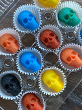 Load image into Gallery viewer, Metal Tin of Handcrafted Sugar Skulls Sugar Shapes for Coffee - Tea - Cocktails & More