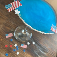Load image into Gallery viewer, Mini Edible Flags & Stars Patriot Drink Details