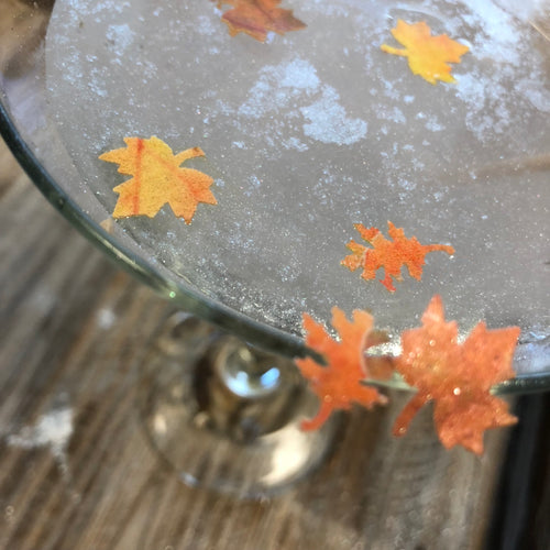 Mini Edible Autumn Leaves for Drink Garnish