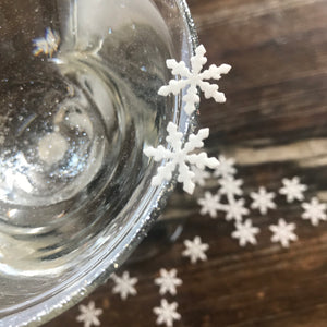 Edible Snowflakes for Wine Drinks Rim Winter Cocktail Hot Chocolate Bar