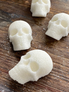 Metal Tin of Handcrafted Sugar Skulls Sugar Shapes for Coffee - Tea - Cocktails & More