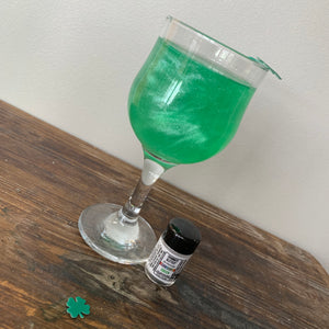 Green Shimmer Glitter Color Series Drinks for Cocktails Beer Wine Soda & More