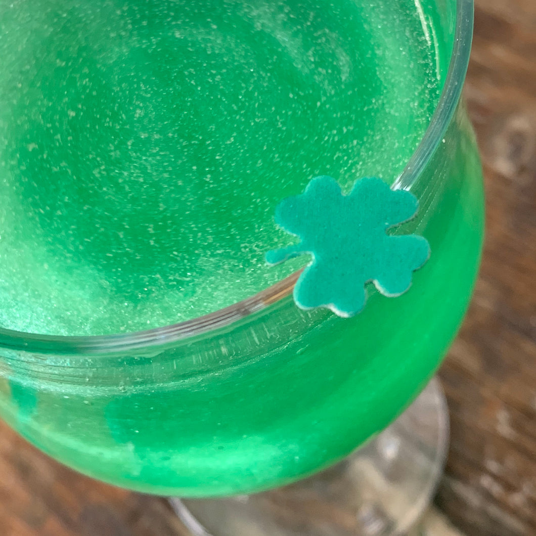 Mini Edible Four Leaf Clovers Shamrocks for Lucky St. Patty's Day Drinks