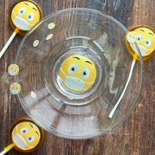 Load image into Gallery viewer, Edible Hard Candy Sugar Art Drops Quarantine Face Mask Emoji