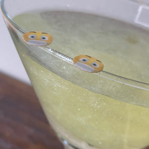 Mini Edible Quarantined Masked Emojis for Drink Rims