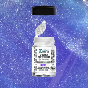 Purple Shimmer Glitter Color Series Drinks for Cocktails Beer Wine Soda & More