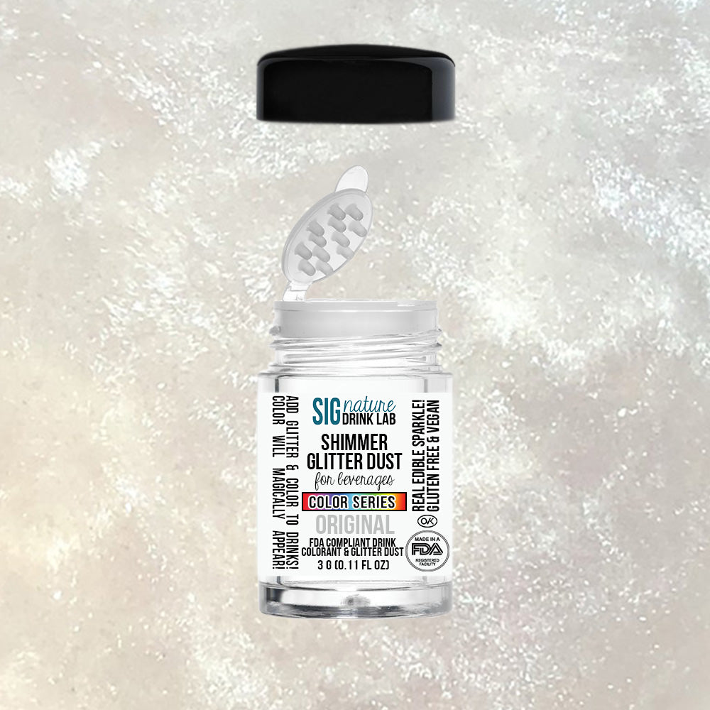 Shimmer Glitter™ Dust for Wine, Beer, Cocktails & Drinks FDA Compliant Signature Drink Lab