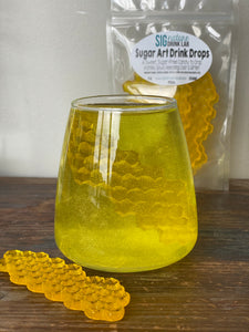 Honey Comb Sugar Art Drops for Drinks