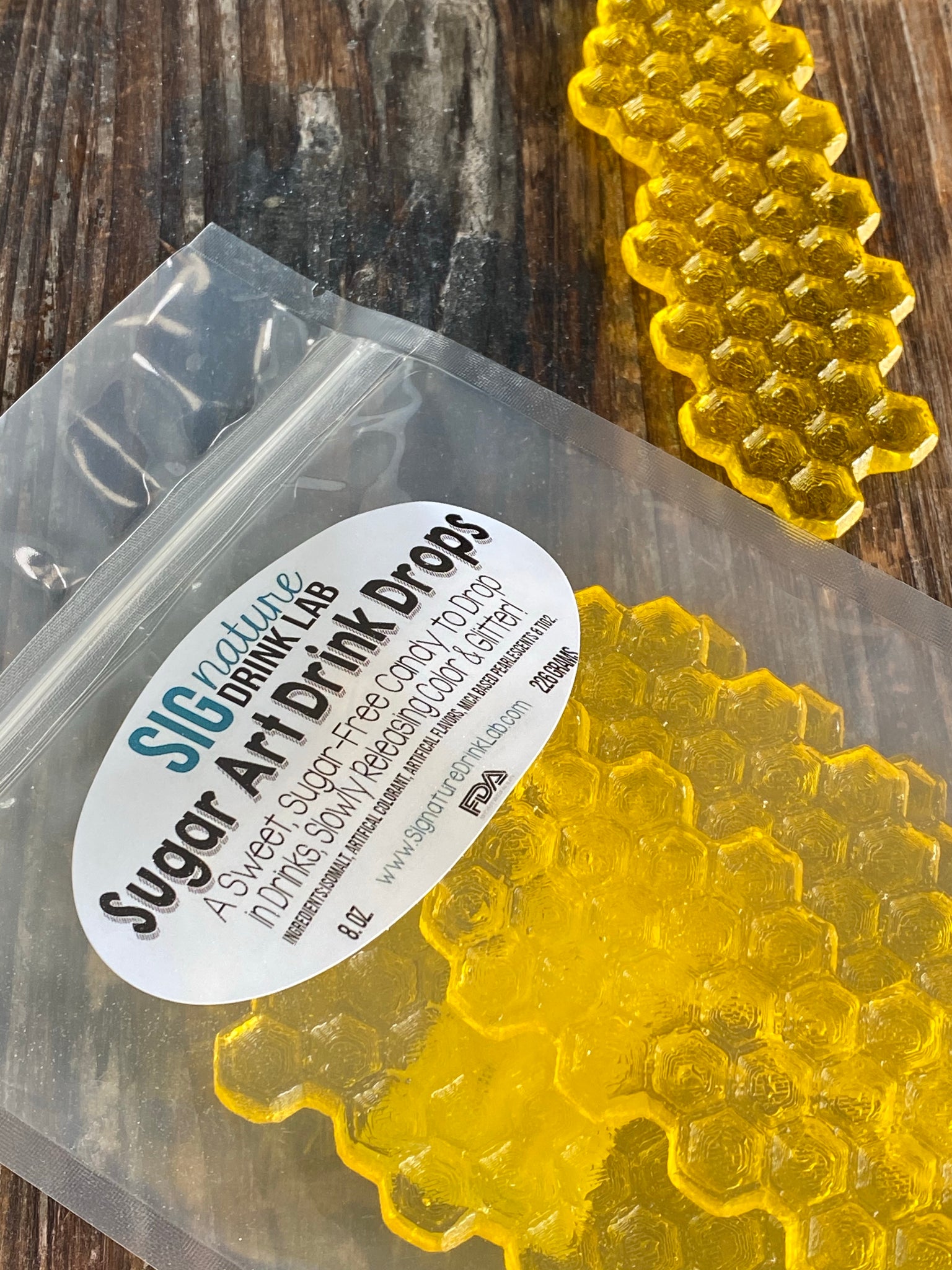 Honey Comb Sugar Art Drops for Drinks – Signature Drink Lab